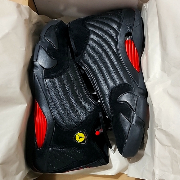 Air Jordan 14 Retro Size 12 Men Blk - Picture 1 of 8
